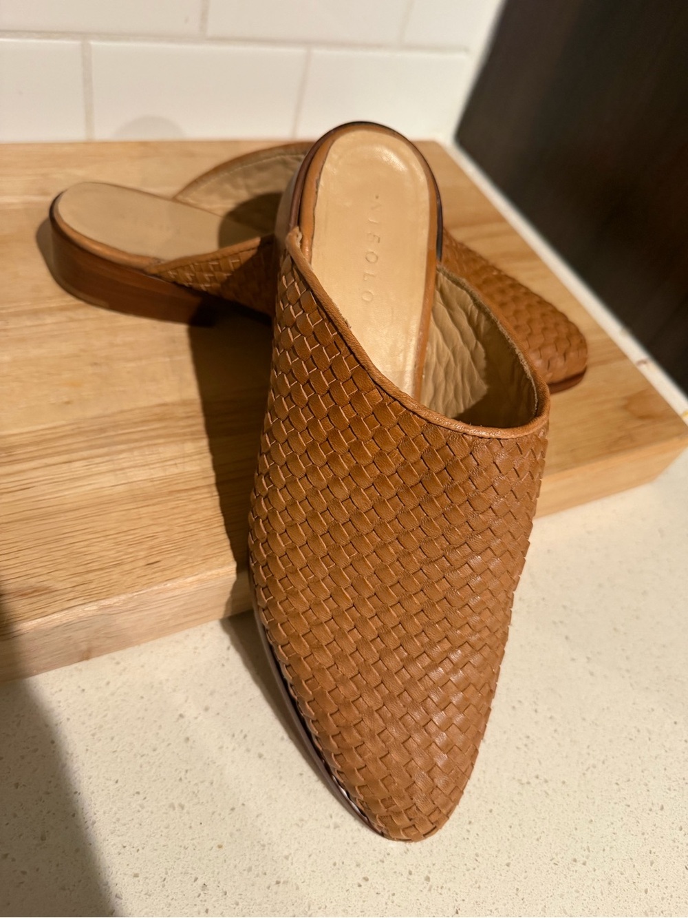Nisolo Ama Woven Mule Leather Mule Slip-On in Brown - Size 8.5 - Picture 12 of 13